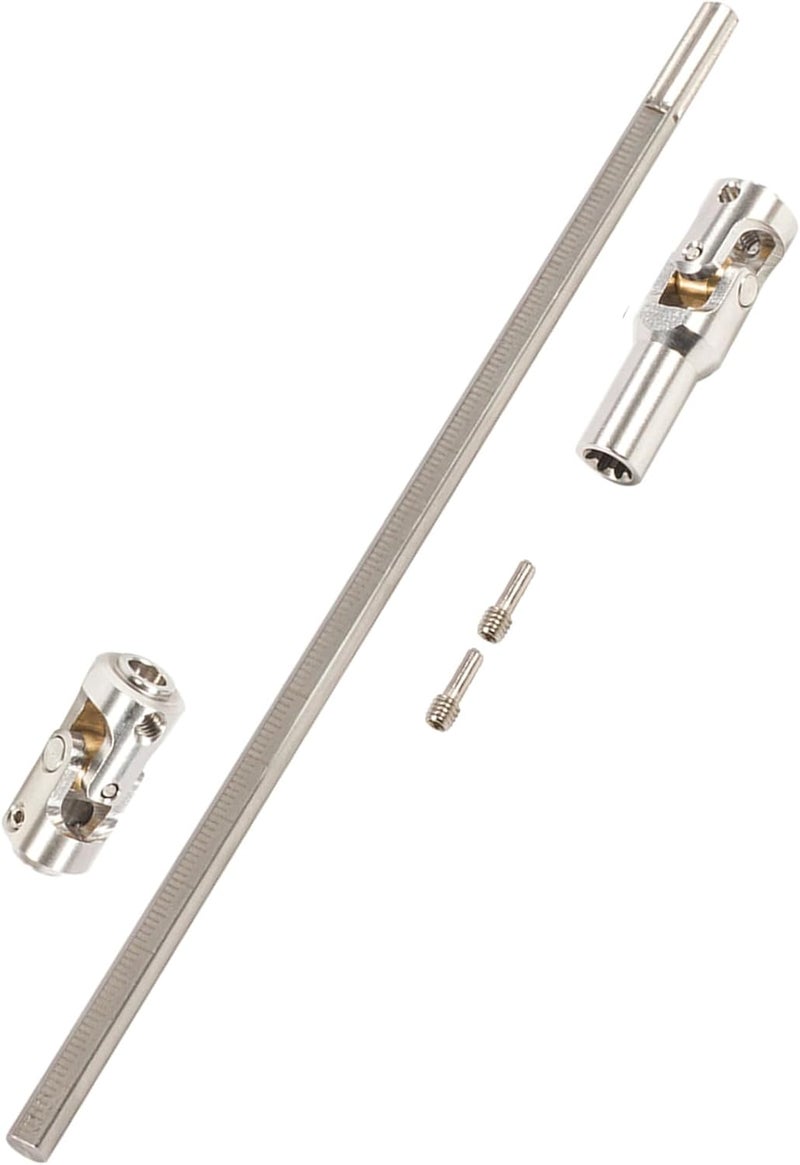 AMK 68-229mm Severable Ruled SCX10 Driveshaft Stainless Steel TRX4 Drive Shaft for 1/10 RC Crawler Sportys Scalers GSPEED Axial Capra UTB10 Pro Upgrades DIY LCG Rig (1Pcs Silver) - Image 1